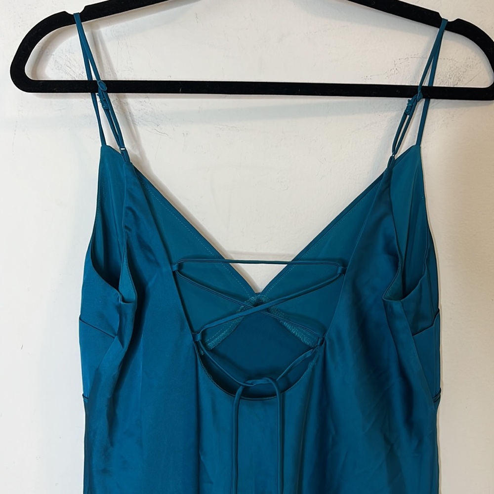 NWT Abercrombie & Fitch Lace Up Back Slip Midi Dress Size M - Picture 6 of 6